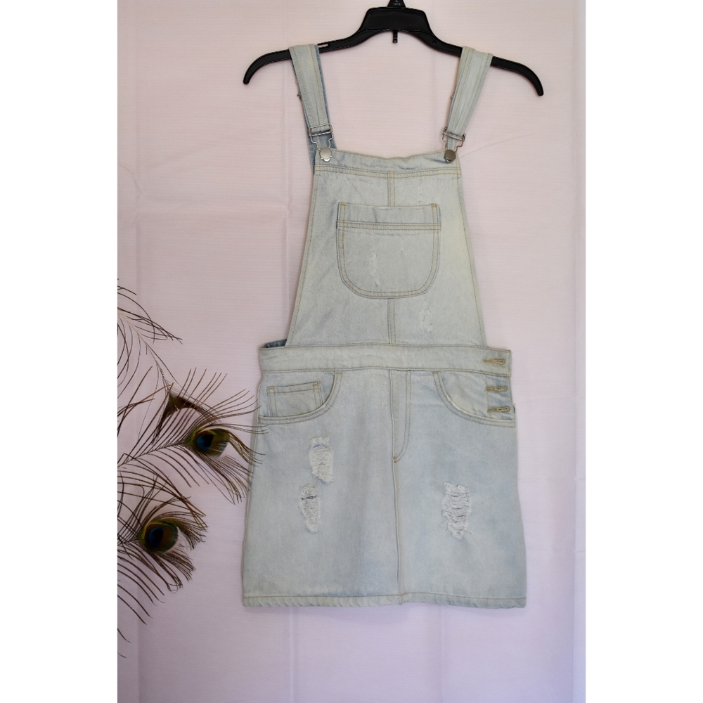 Forever 21 Distressed Skirt Overalls